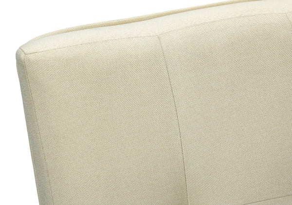 Monarch Specialties Dining Chair, 37" Height, Set Of 2, Upholstered, Dining Room, Kitchen, Cream Fabric, Grey Solid Wood, Transitional Cream,Grey, Grey Foam,Mdf,Solid Wood,Polyester I 1376