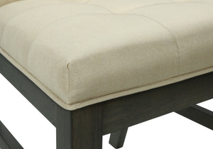 Monarch Specialties Dining Chair, 37" Height, Set Of 2, Upholstered, Dining Room, Kitchen, Cream Fabric, Grey Solid Wood, Transitional Cream,Grey, Grey Foam,Mdf,Solid Wood,Polyester I 1376