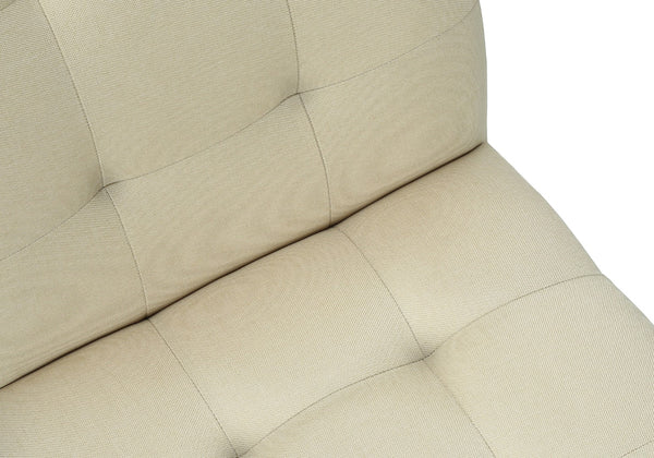 Monarch Specialties Dining Chair, 37" Height, Set Of 2, Upholstered, Dining Room, Kitchen, Cream Fabric, Grey Solid Wood, Transitional Cream,Grey, Grey Foam,Mdf,Solid Wood,Polyester I 1376