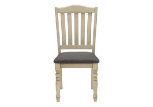 Monarch Specialties Dining Chair, 39" Height, Set Of 2, Upholstered, Dining Room, Kitchen, Side, Antique Grey, Grey Fabric, Wood Legs, Transitional Grey,Grey, Grey Foam,Mdf,Solid Wood,Polyester I 1392