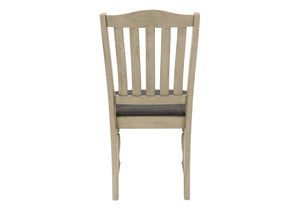 Monarch Specialties Dining Chair, 39" Height, Set Of 2, Upholstered, Dining Room, Kitchen, Side, Antique Grey, Grey Fabric, Wood Legs, Transitional Grey,Grey, Grey Foam,Mdf,Solid Wood,Polyester I 1392