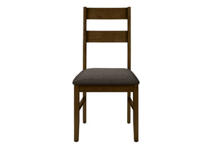 Monarch Specialties Dining Chair, 37" Height, Set Of 2, Upholstered, Side, Dining Room, Kitchen, Brown Solid Wood, Brown Fabric, Transitional Brown,Brown Walnut, Brown Walnut Foam,Mdf,Solid Wood,Polyester I 1396