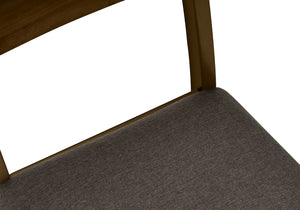 Monarch Specialties Dining Chair, 37" Height, Set Of 2, Upholstered, Side, Dining Room, Kitchen, Brown Solid Wood, Brown Fabric, Transitional Brown,Brown Walnut, Brown Walnut Foam,Mdf,Solid Wood,Polyester I 1396