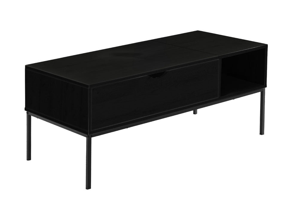 Monarch Specialties Coffee Table, Modern Lift-top Design With Storage, Sleek Metal Frame, Perfect For Living Room Style Black Particle Board,Metal I 3808