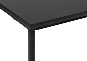 Monarch Specialties Accent Table, Side, End, Narrow, Small, 2 Tier, Living Room, Bedroom, Black Laminate, Black Metal, Contemporary, Modern Black Particle Board,Metal I 2078