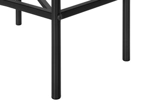 Monarch Specialties Accent Table, Side, End, Narrow, Small, 2 Tier, Living Room, Bedroom, Black Laminate, Black Metal, Contemporary, Modern Black Particle Board,Metal I 2078
