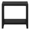 Monarch Specialties Accent Table, Side, End, Narrow, Small, 2 Tier, Living Room, Bedroom, Black Laminate, Black Metal, Contemporary, Modern Black Particle Board,Hollow,Core,Laminate,Mdf,Metal I 2081