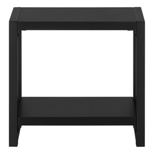 Monarch Specialties Accent Table, Side, End, Narrow, Small, 2 Tier, Living Room, Bedroom, Black Laminate, Black Metal, Contemporary, Modern Black Particle Board,Hollow,Core,Laminate,Mdf,Metal I 2081