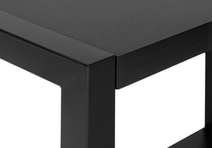 Monarch Specialties Accent Table, Side, End, Narrow, Small, 2 Tier, Living Room, Bedroom, Black Laminate, Black Metal, Contemporary, Modern Black Particle Board,Hollow,Core,Laminate,Mdf,Metal I 2081