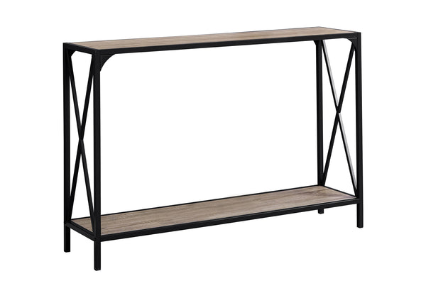 Monarch Specialties Accent Table, Console, Entryway, Narrow, Sofa, Living Room, Bedroom, Brown Laminate, Black Metal, Contemporary, Modern Dark Taupe,Black, Black Mdf,Metal I 2125