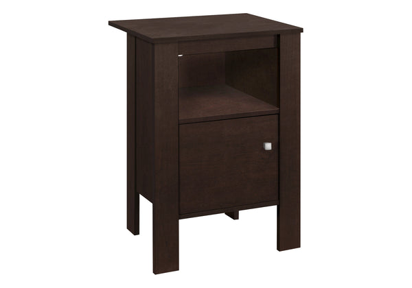 Monarch Specialties Accent Table, Side, End, Nightstand, Lamp, Storage, Living Room, Bedroom, Brown Laminate, Transitional Espresso Particle Board,Laminate I 2135