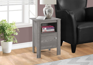 Monarch Specialties Accent Table, Side, End, Nightstand, Lamp, Storage, Living Room, Bedroom, Grey Laminate, Transitional Grey Particle Board,Laminate I 2138