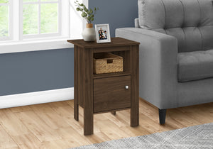 Monarch Specialties Accent Table, Side, End, Nightstand, Lamp, Storage, Living Room, Bedroom, Walnut Laminate, Transitional Walnut Particle Board,Laminate I 2144