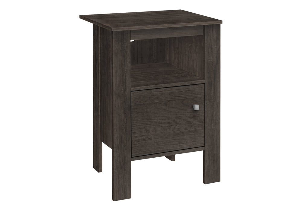Monarch Specialties Accent Table, Side, End, Nightstand, Lamp, Storage, Living Room, Bedroom, Brown Laminate, Transitional Oak Particle Board,Laminate I 2145