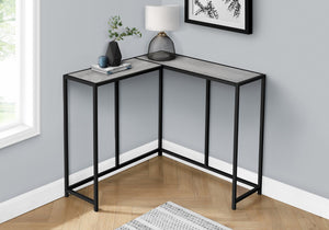 Monarch Specialties Accent Table, Console, Entryway, Narrow, Corner, Living Room, Bedroom, Grey Laminate, Black Metal, Contemporary, Modern Grey Particle Board,Metal I 2156
