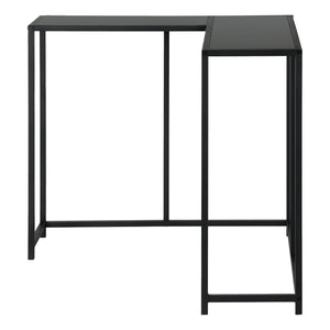 Monarch Specialties Accent Table, Console, Entryway, Narrow, Corner, Living Room, Bedroom, Black Laminate, Black Metal, Contemporary, Modern Black Particle Board,Metal I 2157