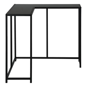 Monarch Specialties Accent Table, Console, Entryway, Narrow, Corner, Living Room, Bedroom, Black Laminate, Black Metal, Contemporary, Modern Black Particle Board,Metal I 2157