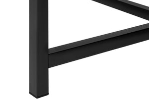 Monarch Specialties Accent Table, Console, Entryway, Narrow, Corner, Living Room, Bedroom, Black Laminate, Black Metal, Contemporary, Modern Black Particle Board,Metal I 2157