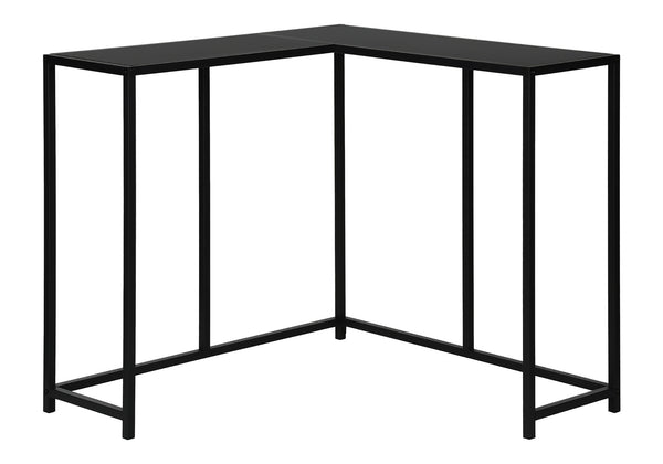 Monarch Specialties Accent Table, Console, Entryway, Narrow, Corner, Living Room, Bedroom, Black Laminate, Black Metal, Contemporary, Modern Black Particle Board,Metal I 2157