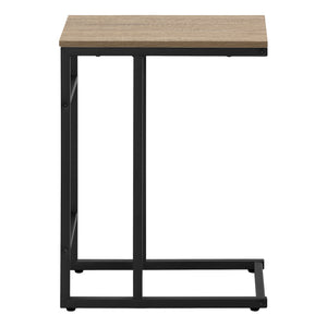 Monarch Specialties Accent Table, C-shaped, End, Side, Snack, Living Room, Bedroom, Brown Laminate, Black Metal, Contemporary, Modern Dark Taupe,Black, Black Particle Board,Metal I 2172