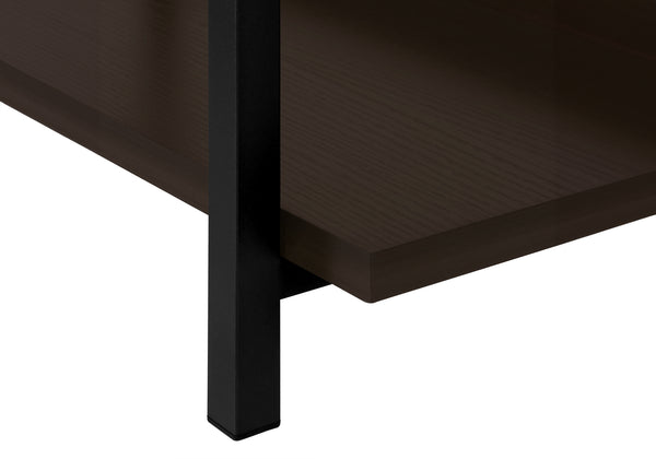 Monarch Specialties Accent Table, Console, Entryway, Narrow, Sofa, Living Room, Bedroom, Brown Laminate, Black Metal, Contemporary, Modern Espresso Particle Board,Metal I 2215