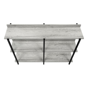 Monarch Specialties Accent Table, Console, Entryway, Narrow, Sofa, Living Room, Bedroom, Grey Laminate, Black Metal, Contemporary, Modern Grey Particle Board,Metal I 2217