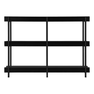 Monarch Specialties Accent Table, Console, Entryway, Narrow, Sofa, Living Room, Bedroom, Black Laminate, Black Metal, Contemporary, Modern Black Particle Board,Metal I 2219