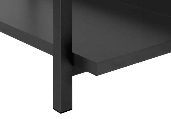 Monarch Specialties Accent Table, Console, Entryway, Narrow, Sofa, Living Room, Bedroom, Black Laminate, Black Metal, Contemporary, Modern Black Particle Board,Metal I 2219