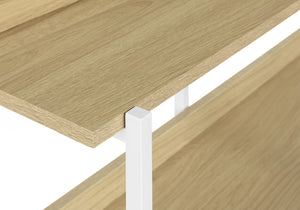 Monarch Specialties Accent Table, Console, Entryway, Narrow, Sofa, Living Room, Bedroom, Natural Laminate, Black Metal, Contemporary, Modern Natural Particle Board,Metal I 2222