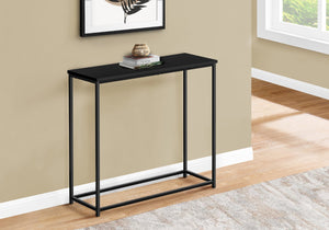 Monarch Specialties Accent Table, Console, Entryway, Narrow, Sofa, Living Room, Bedroom, Black Laminate, Black Metal, Contemporary, Modern Black Particle Board,Metal I 2250