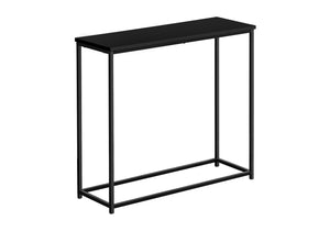 Monarch Specialties Accent Table, Console, Entryway, Narrow, Sofa, Living Room, Bedroom, Black Laminate, Black Metal, Contemporary, Modern Black Particle Board,Metal I 2250