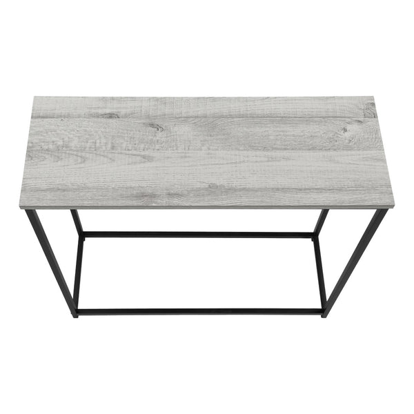 Monarch Specialties Accent Table, Console, Entryway, Narrow, Sofa, Living Room, Bedroom, Grey Laminate, Black Metal, Contemporary, Modern Grey,Black, Black Particle Board,Metal I 2251