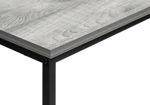 Monarch Specialties Accent Table, Console, Entryway, Narrow, Sofa, Living Room, Bedroom, Grey Laminate, Black Metal, Contemporary, Modern Grey,Black, Black Particle Board,Metal I 2251