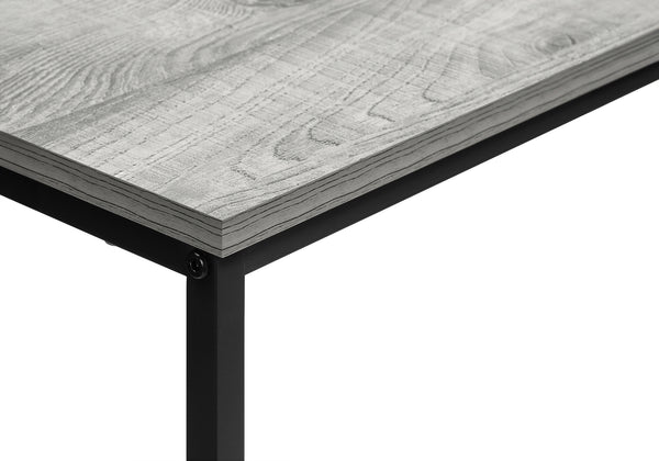 Monarch Specialties Accent Table, Console, Entryway, Narrow, Sofa, Living Room, Bedroom, Grey Laminate, Black Metal, Contemporary, Modern Grey,Black, Black Particle Board,Metal I 2251