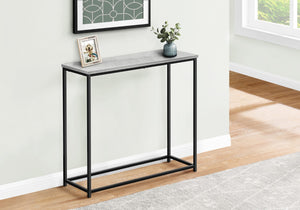 Monarch Specialties Accent Table, Console, Entryway, Narrow, Sofa, Living Room, Bedroom, Grey Laminate, Black Metal, Contemporary, Modern Grey,Black, Black Particle Board,Metal I 2251