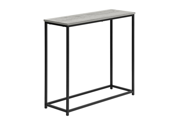 Monarch Specialties Accent Table, Console, Entryway, Narrow, Sofa, Living Room, Bedroom, Grey Laminate, Black Metal, Contemporary, Modern Grey,Black, Black Particle Board,Metal I 2251
