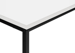 Monarch Specialties Accent Table, Console, Entryway, Narrow, Sofa, Living Room, Bedroom, White Laminate, Black Metal, Contemporary, Modern White,Black, Black Particle Board,Metal I 2252