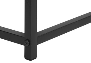 Monarch Specialties Accent Table, Console, Entryway, Narrow, Sofa, Living Room, Bedroom, White Laminate, Black Metal, Contemporary, Modern White,Black, Black Particle Board,Metal I 2252