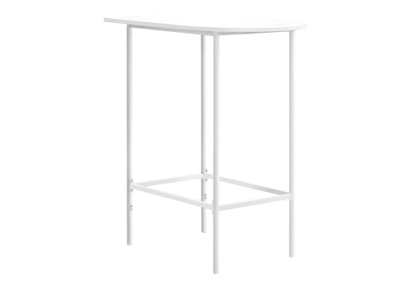 Monarch Specialties Home Bar, Bar Table, Bar Height, Pub, 36" Rectangular, Small, Kitchen, White Laminate, Metal, Contemporary, Modern White Mdf,Metal I 2376