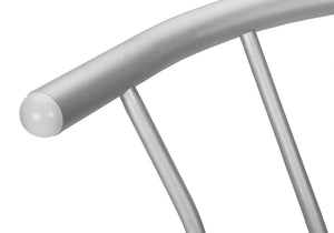 Monarch Specialties Barstool, Set Of 2, Swivel, Bar Height, Grey Metal, Black Leather Look, Contemporary Silver,Black, Black Metal,Foam,Particle Board,Polyester I 2399