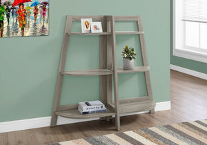 Monarch Specialties Bookshelf, Bookcase, Etagere, 3 Tier, 48"H, Office, Bedroom, Brown Laminate, Contemporary, Modern Dark Taupe Particle Board,Laminate,Mdf I 2428
