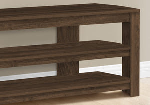 Monarch Specialties Tv Stand, 42 Inch, Console, Media Entertainment Center, Storage Shelves, Living Room, Bedroom, Walnut Laminate, Contemporary, Modern Walnut Particle Board,Laminate I 2505