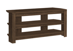Monarch Specialties Tv Stand, 42 Inch, Console, Media Entertainment Center, Storage Shelves, Living Room, Bedroom, Walnut Laminate, Contemporary, Modern Walnut Particle Board,Laminate I 2505