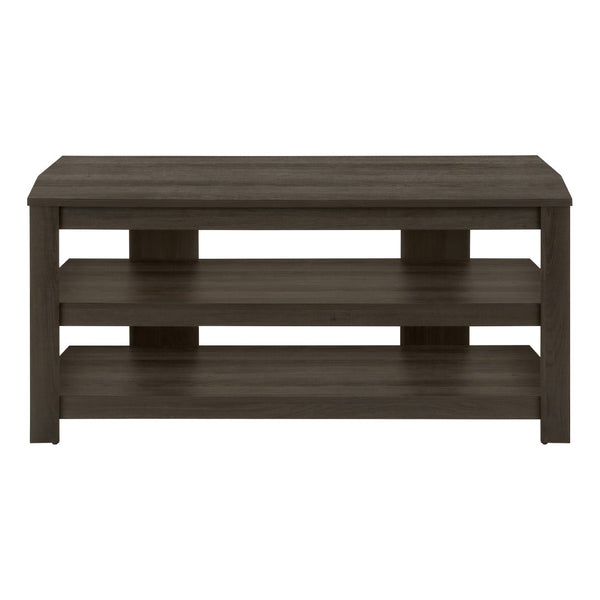 Monarch Specialties Tv Stand, 42 Inch, Console, Media Entertainment Center, Storage Shelves, Living Room, Bedroom, Brown Laminate, Contemporary, Modern Oak Particle Board,Laminate I 2514