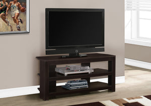 Monarch Specialties Tv Stand, 42 Inch, Console, Media Entertainment Center, Storage Shelves, Living Room, Bedroom, Brown Laminate, Contemporary, Modern Espresso Particle Board,Laminate I 2568