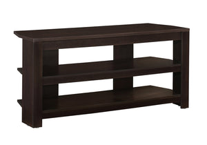 Monarch Specialties Tv Stand, 42 Inch, Console, Media Entertainment Center, Storage Shelves, Living Room, Bedroom, Brown Laminate, Contemporary, Modern Espresso Particle Board,Laminate I 2568