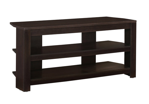 Monarch Specialties Tv Stand, 42 Inch, Console, Media Entertainment Center, Storage Shelves, Living Room, Bedroom, Brown Laminate, Contemporary, Modern Espresso Particle Board,Laminate I 2568