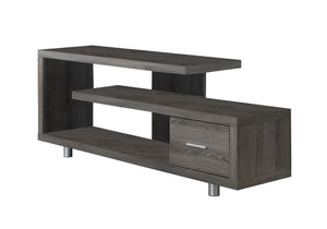 Monarch Specialties Tv Stand, 60 Inch, Console, Media Entertainment Center, Storage Cabinet, Living Room, Bedroom, Brown Laminate, Contemporary, Modern Dark Taupe,Silver, Silver Particle Board,Hollow,Core,Laminate,Mdf,Metal I 2574