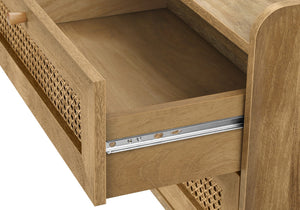 Monarch Specialties Tv Stand, 72 Inch, Console, Media Entertainment Center, Storage Cabinet, Living Room, Bedroom, Walnut Laminate, Wood Legs, Transitional Walnut Particle Board,Mdf,Rattan,Solid Wood I 2723