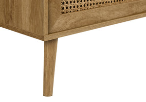 Monarch Specialties Tv Stand, 72 Inch, Console, Media Entertainment Center, Storage Cabinet, Living Room, Bedroom, Walnut Laminate, Wood Legs, Transitional Walnut Particle Board,Mdf,Rattan,Solid Wood I 2723